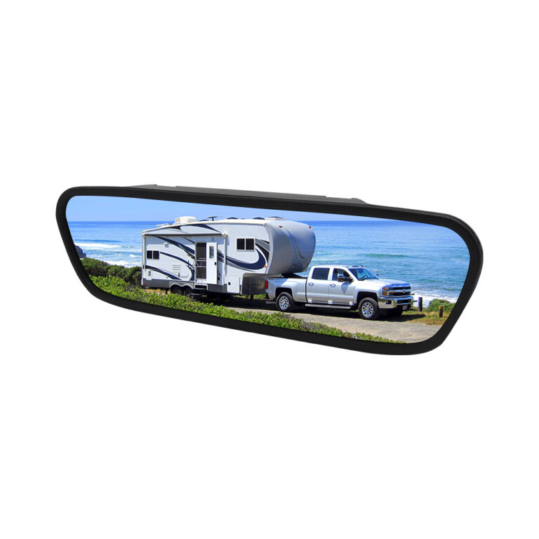 5" TFT Color LCD Screen 2 Video Input Car Rear View Mirror Monitor-3