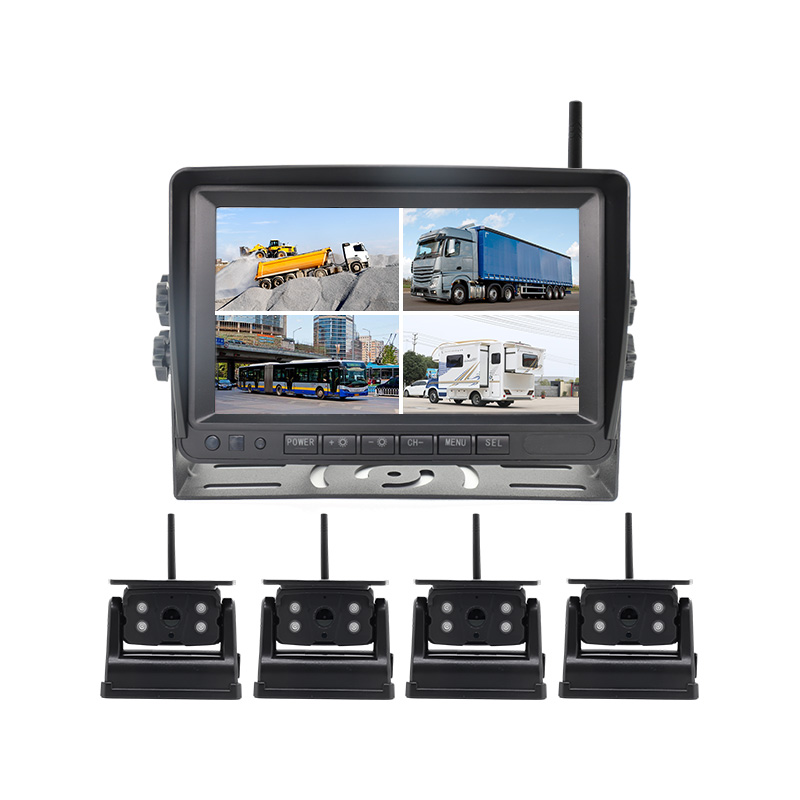 7″ Wireless And Monitor 4CH Rear Camera System
